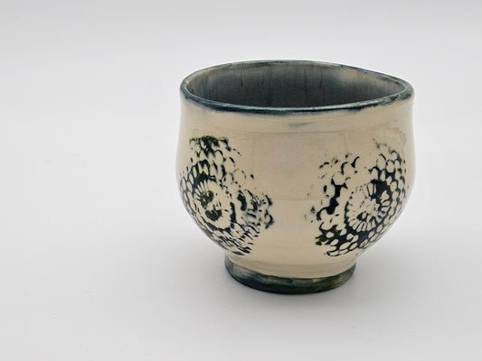 Flower vase with green underglaze